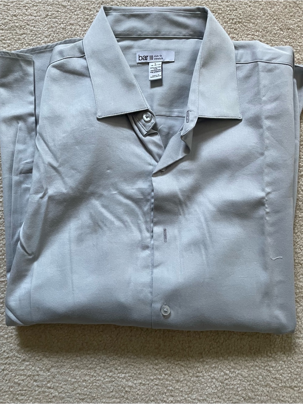 Bar III Light Gray Men's Dress Shirt
